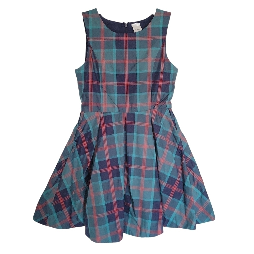 Nordstrom Girls' Matching Family Moments Plaid Pleated Dress Size 8